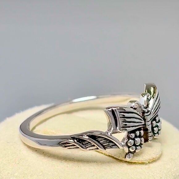 Sterling Silver Butterfly Ring New - Picture 6 of 11
